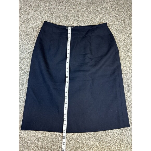 Vintage 90s  Ralph Lauren Women's Skirt Navy 100% Wool Made in USA Size 10 - Picture 5 of 5